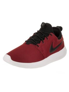 Nike Roshe One Lightweight Mesh Red Black Lace Up Womens Sneakers